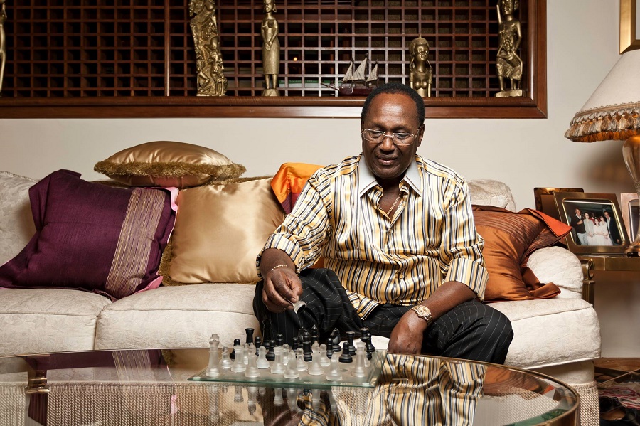 Chris Kirubi enjoying his chess | photo credit: capitalfm.co.ke