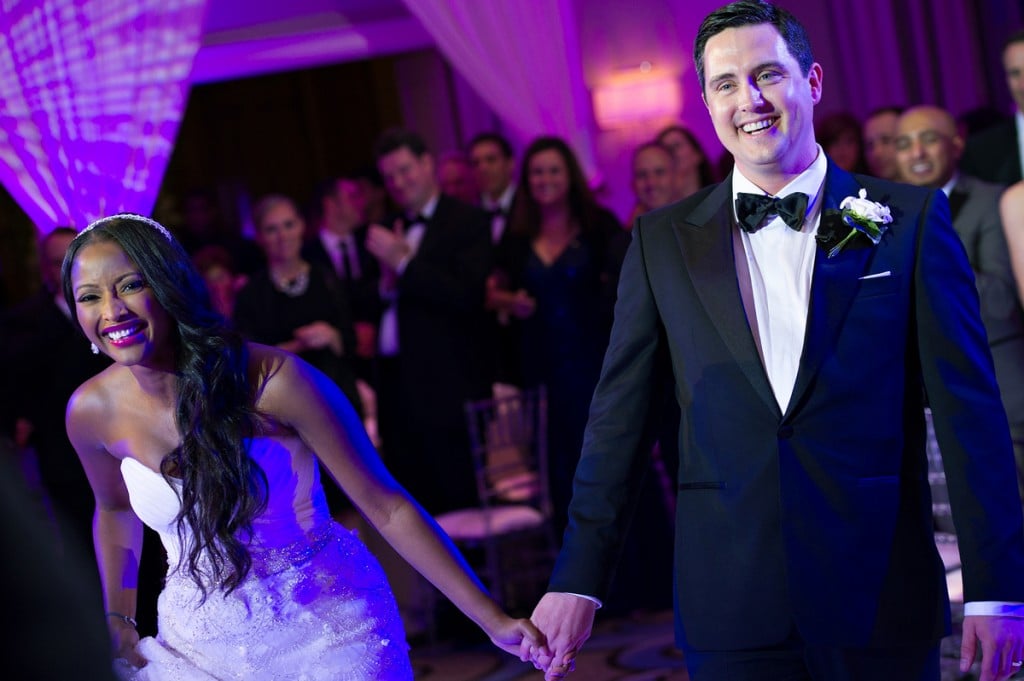 Isha Sesay and Leif Coorlim. The beautiful smiles of a happy couple on their wedding day