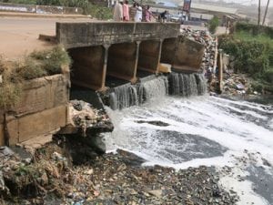 The canal where the bodies where found in Ikorodu