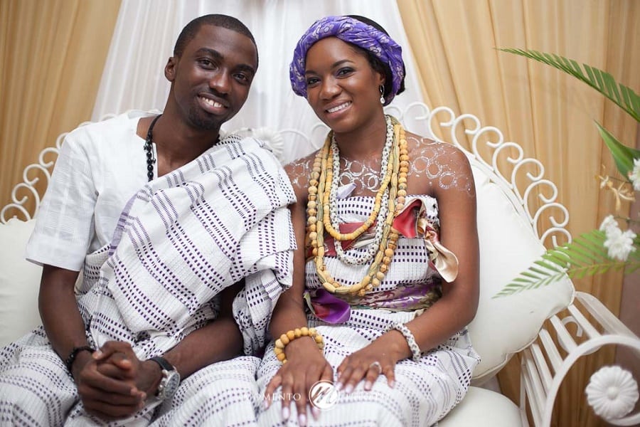 Newly traditionally wedded couple in Ghana | Photo credit: viasat1.com