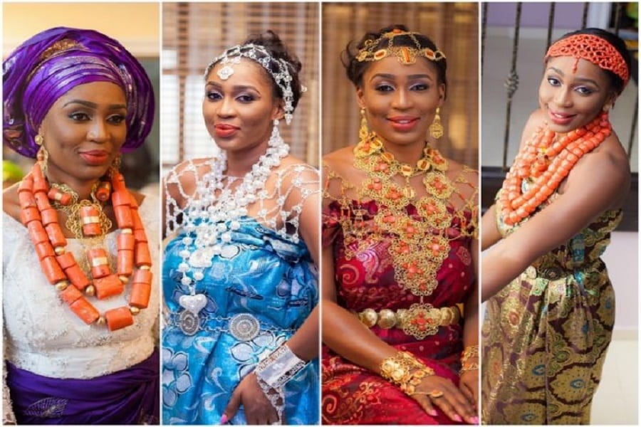 Itekiri traditional wedding outfits | Photo credits: Nigeriawedding