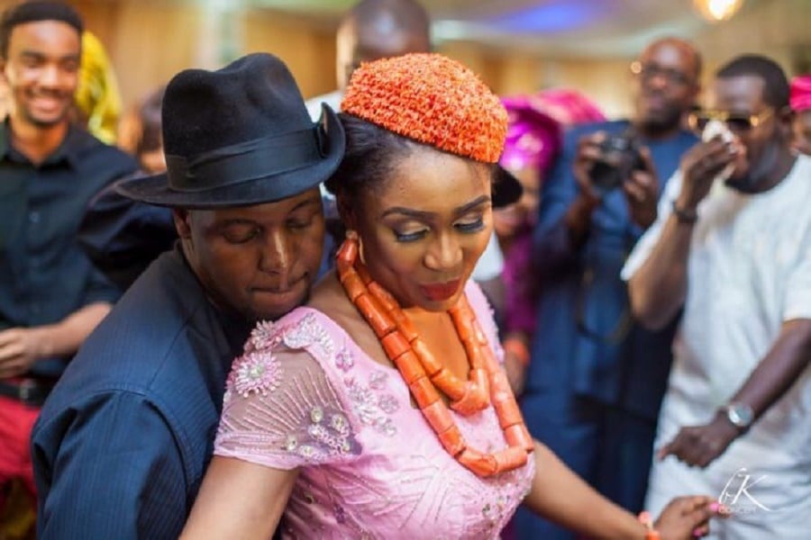 Colorful traditional wedding attires are usually the center of attractions in an Itsekiri traditional marriage