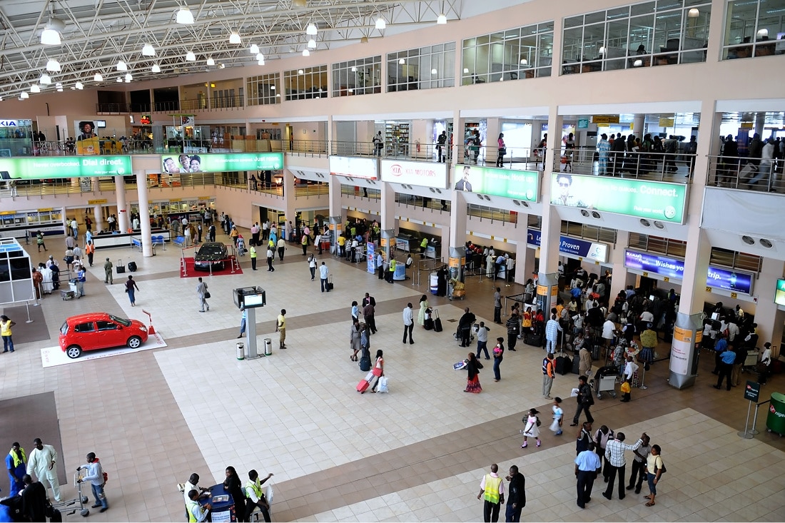 The main departure hall of the Muritala Muhammed International Airport Lagos
