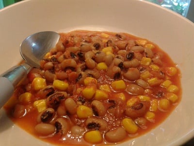 Beans and corn