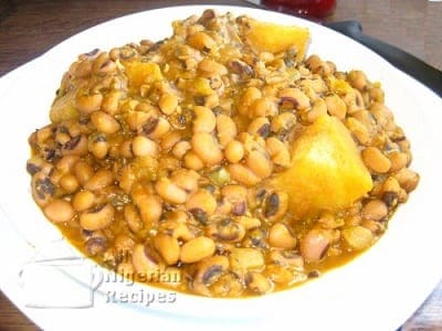 Beans and yam porridge