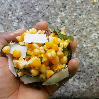 Corn and coconut