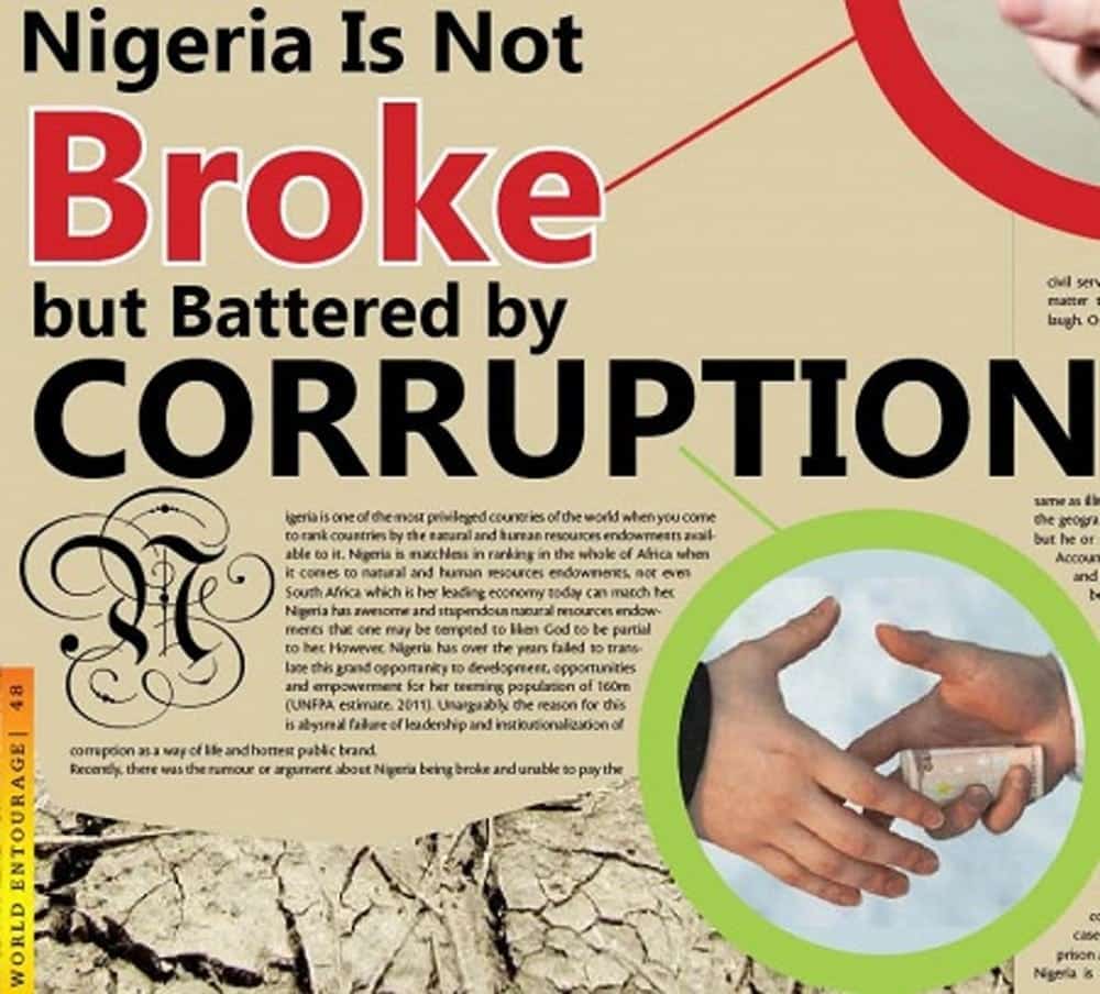 write an essay on bribery and corruption in nigeria