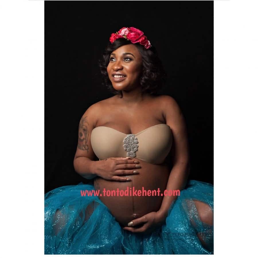 Tonto Dikeh pregnancy shoot photo