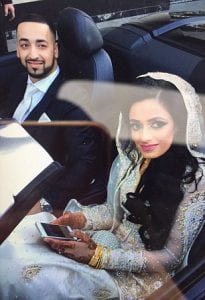 Usman Ali and wife Sakina Parveen on their wedding day - 24 hours before disaster