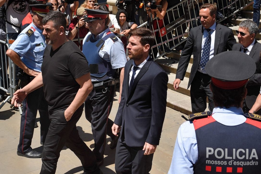 Lionel Messi and his father heading to court today