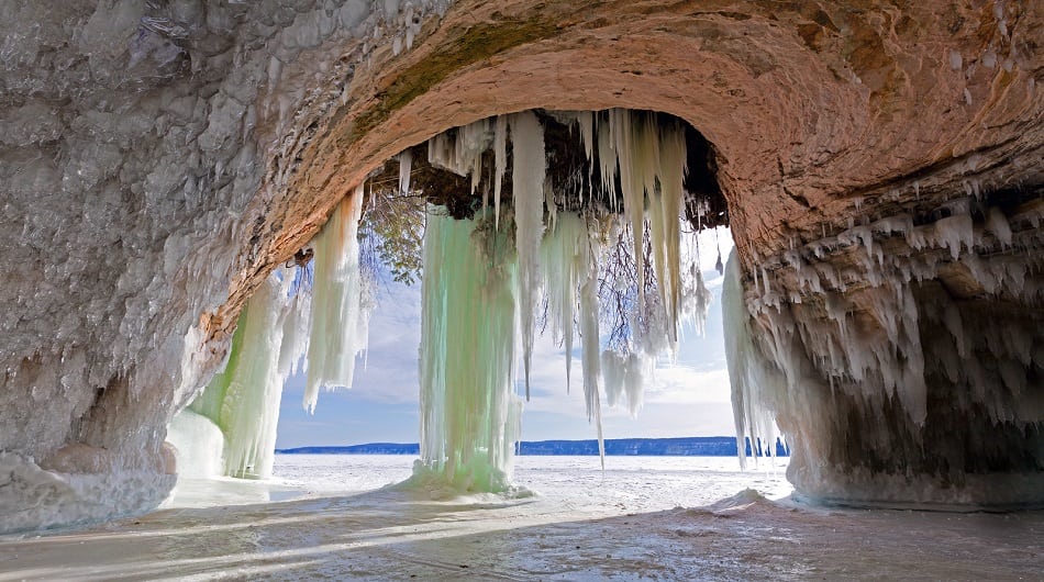 Ice Cave on Grand Island