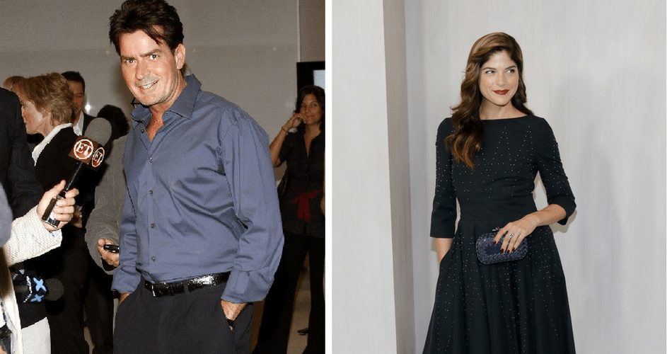 Charlie Sheen and Selma Blair