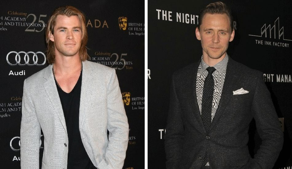 Chris Hemsworth and Tom Hiddleston