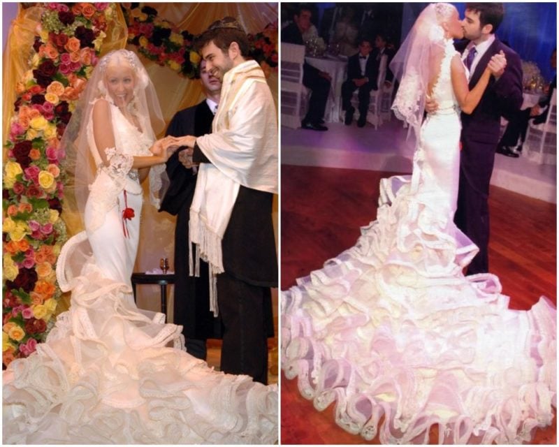 christina aguilera wedding dress