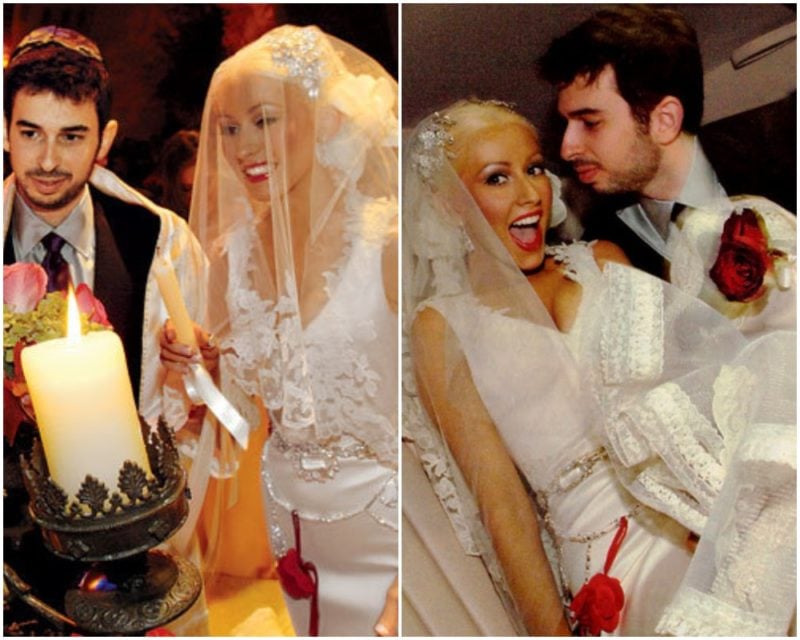 christina aguilera wedding dress